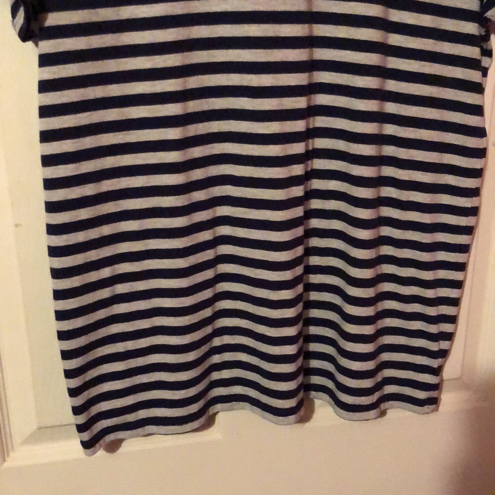 Goodfellow & Co. Gray & Blue Striped T-Shirt Mens Large L Standard Fit - Picture 4 of 12
